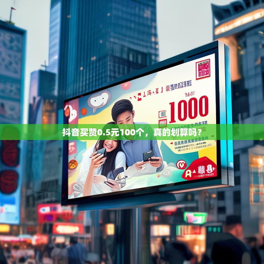抖音买赞0.5元100个，真的划算吗？